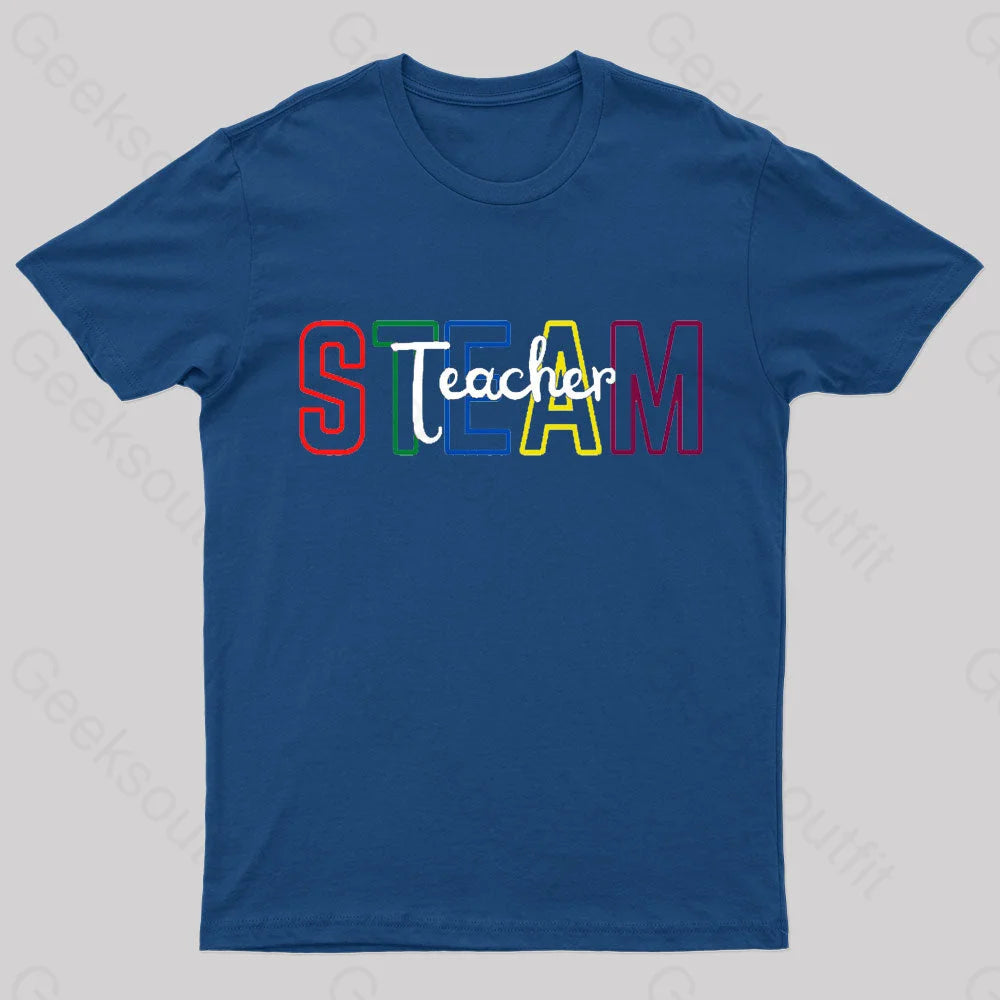 Time To Learn Geek T-Shirt Navy / S