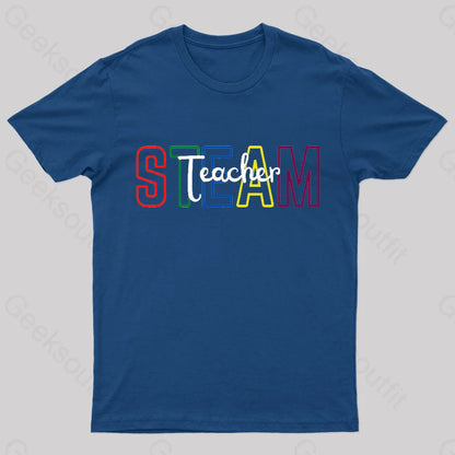 Time To Learn Geek T-Shirt Navy / S