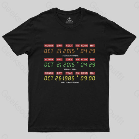 Time Travel Panel T-Shirt Black / S Yc