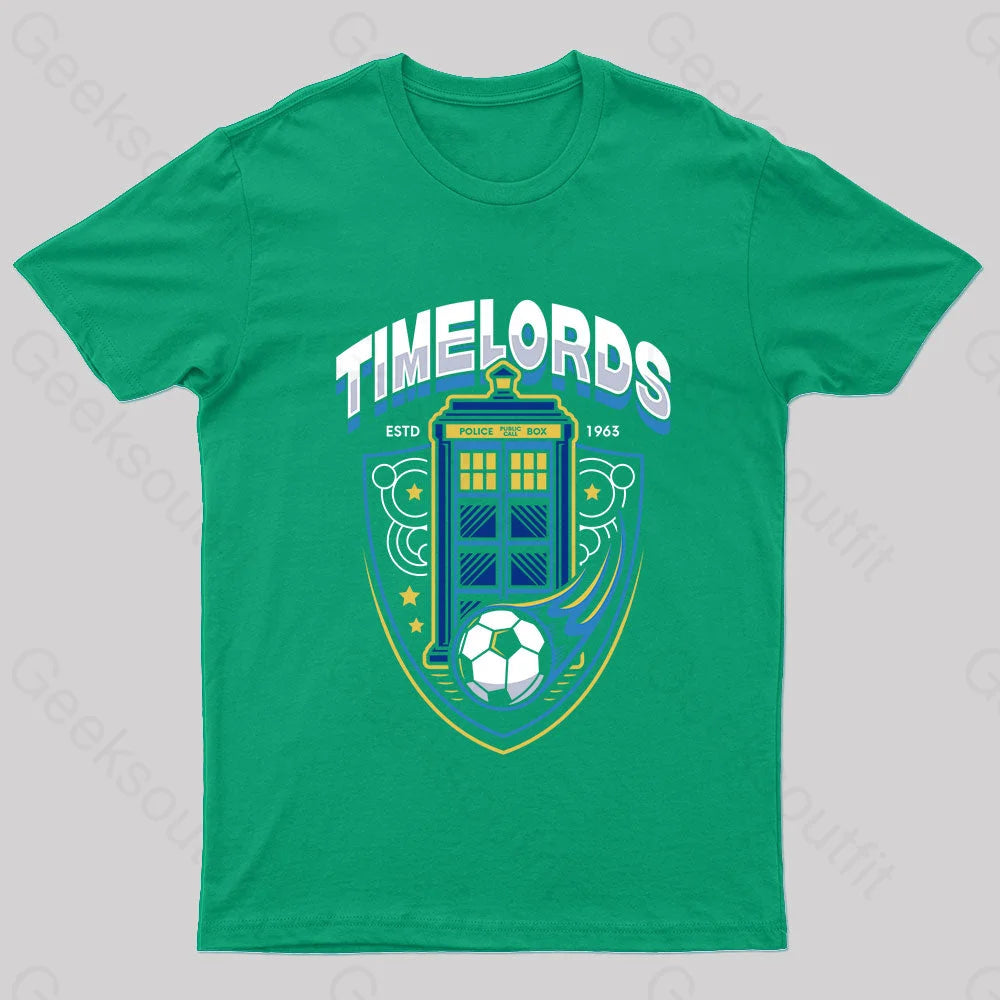 Timelords Football Team Nerd T-Shirt Green / S