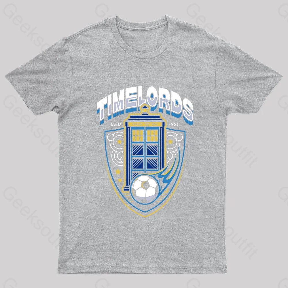 Timelords Football Team Nerd T-Shirt Grey / S