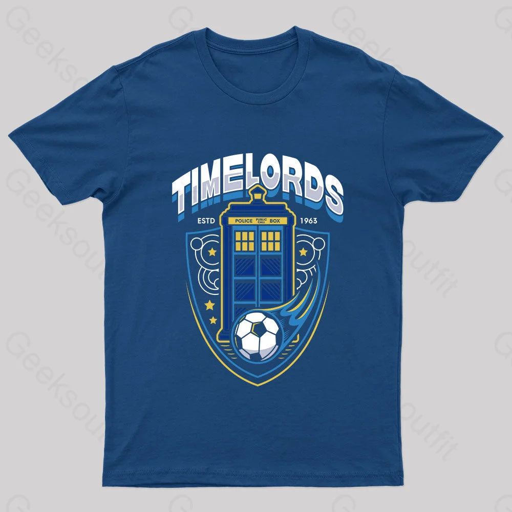 Timelords Football Team Nerd T-Shirt Navy / S