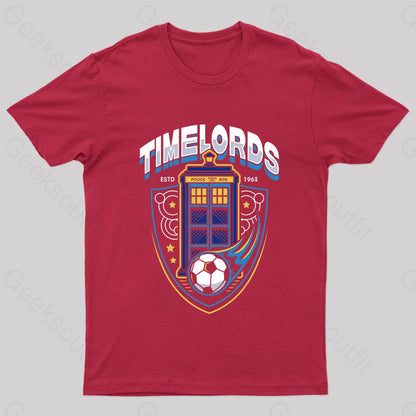 Timelords Football Team Nerd T-Shirt Red / S