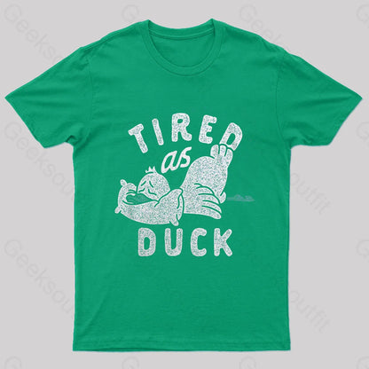 Tired As Duck Nerd T-Shirt Green / S