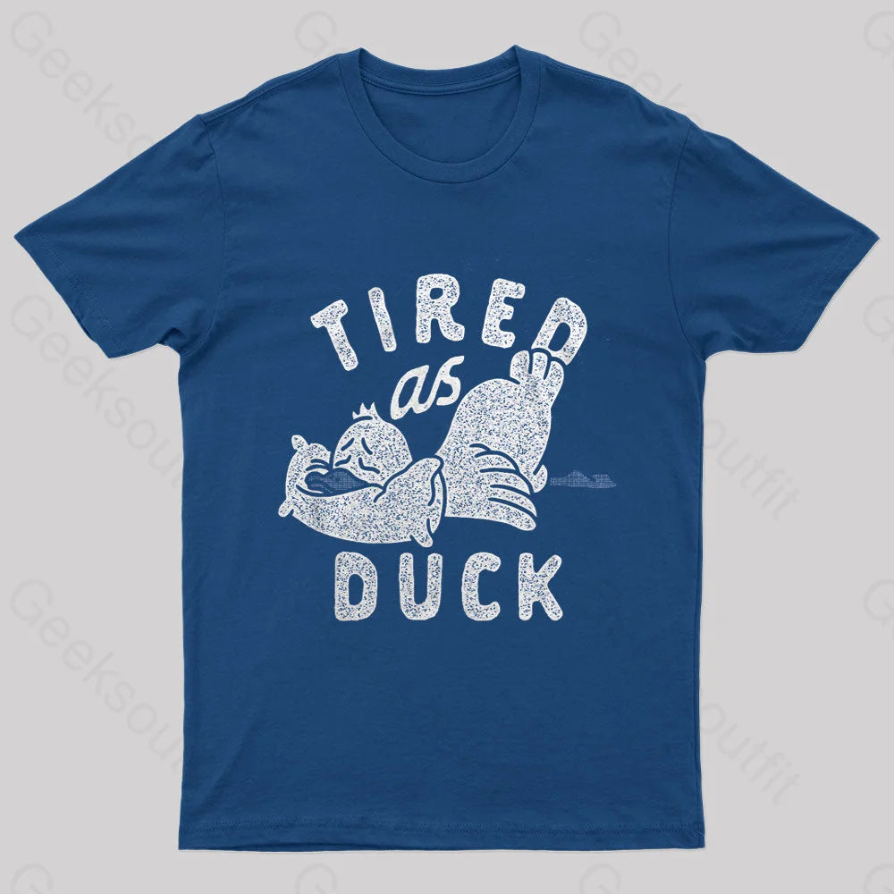 Tired As Duck Nerd T-Shirt Navy / S