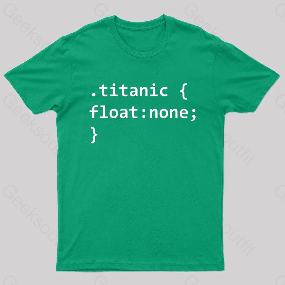 Titanic Code Geek T-Shirt Green / S