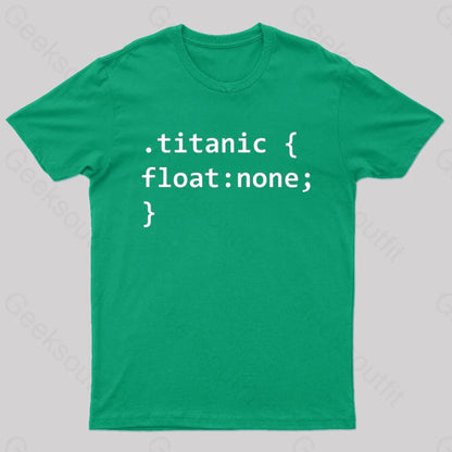 Titanic Code Geek T-Shirt Green / S