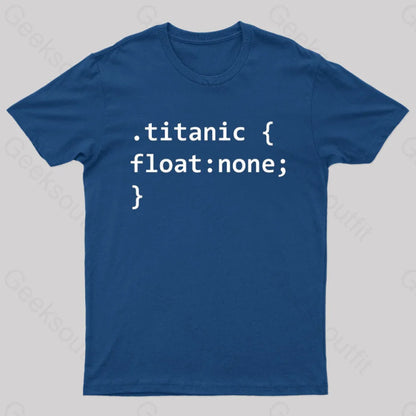 Titanic Code Geek T-Shirt Navy / S