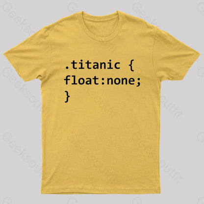 Titanic Code Geek T-Shirt Yellow / S