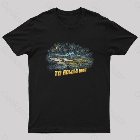 To Boldly Gogh Nerd T-Shirt Black / S