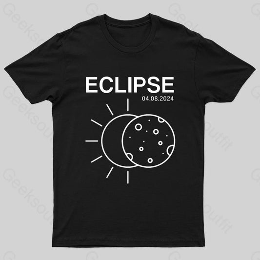 Total Solar Eclipse 2024 Geek T-Shirt Black / S