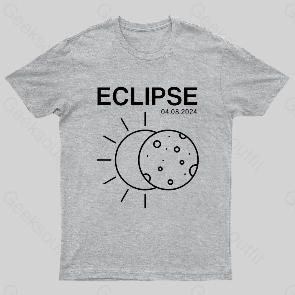 Total Solar Eclipse 2024 Geek T-Shirt Grey / S