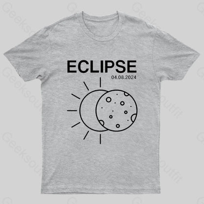 Total Solar Eclipse 2024 Geek T-Shirt Grey / S