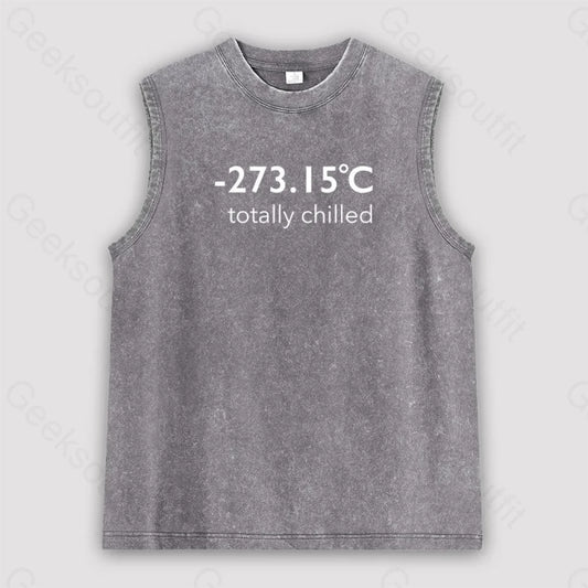 Totally Chilled Unisex Washed Tank Grey / S