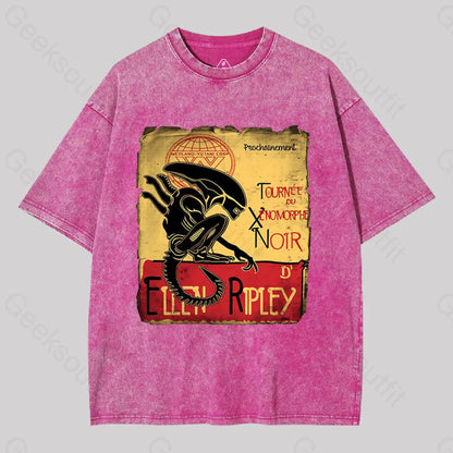 Tournee Du Xenomorphe Doir Washed T-Shirt Rose Red / S