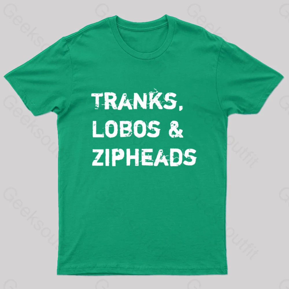 Tranks Lobos & Zipheads Nerd T-Shirt Green / S