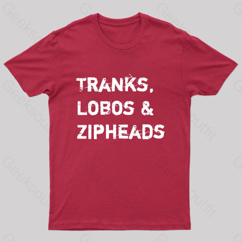 Tranks Lobos & Zipheads Nerd T-Shirt Red / S