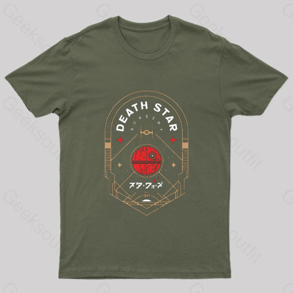 Travel To The Dark Star Nerd T-Shirt Army Green / S