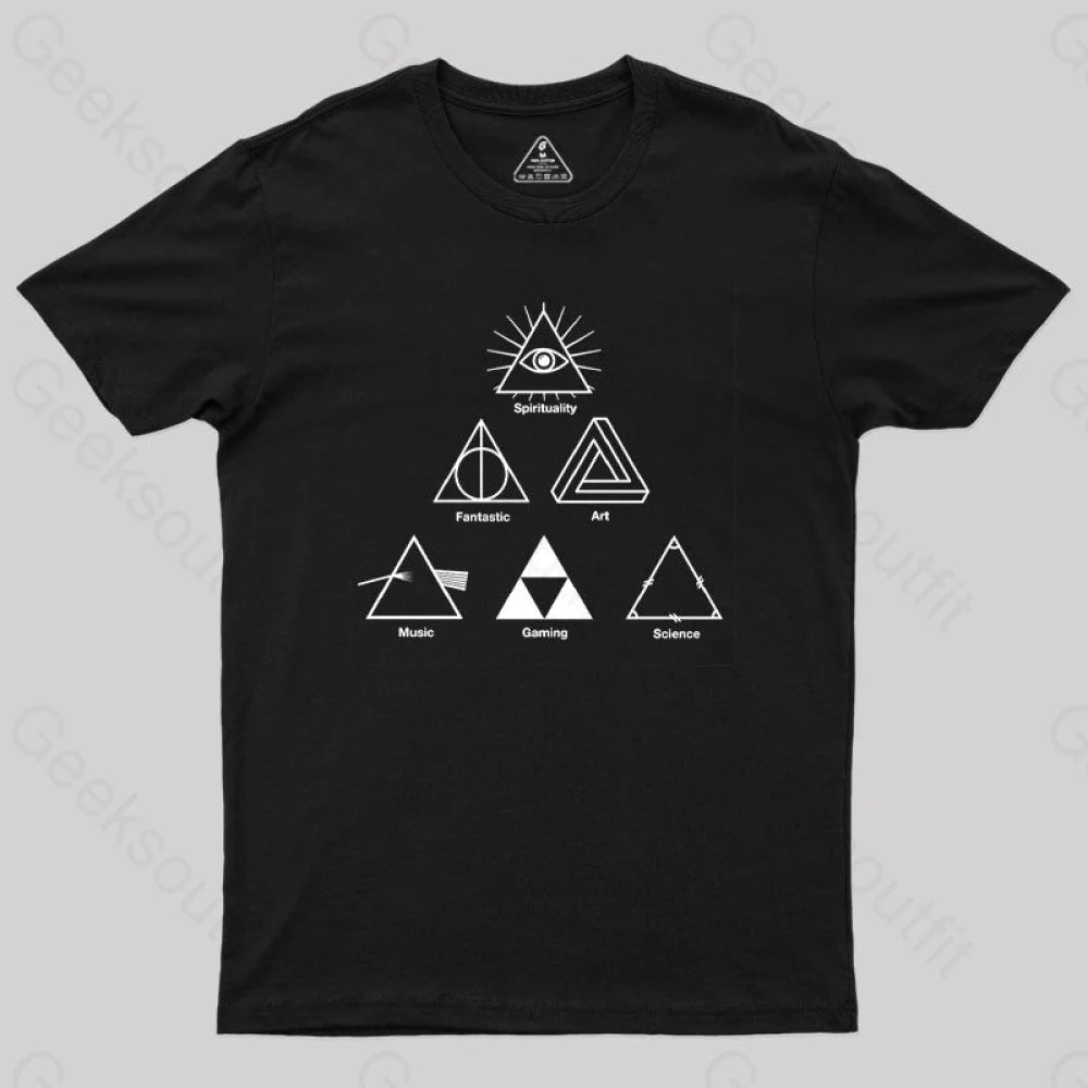 Triangles Geek T-Shirt Black / S