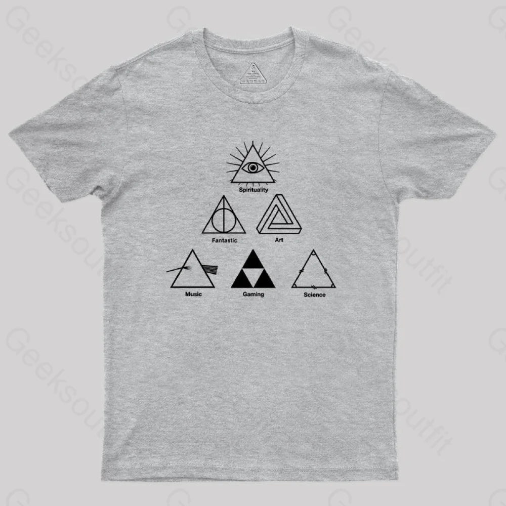 Triangles Geek T-Shirt Grey / S