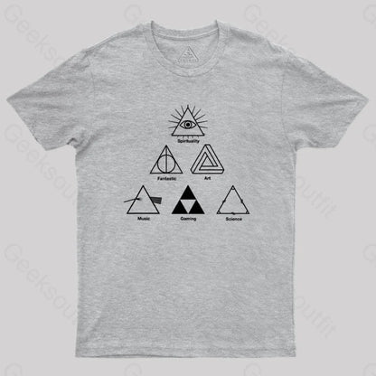 Triangles Geek T-Shirt Grey / S