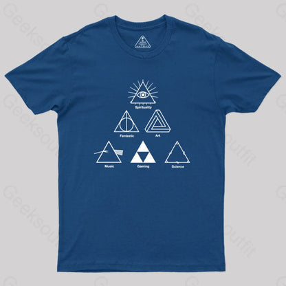 Triangles Geek T-Shirt Navy / S