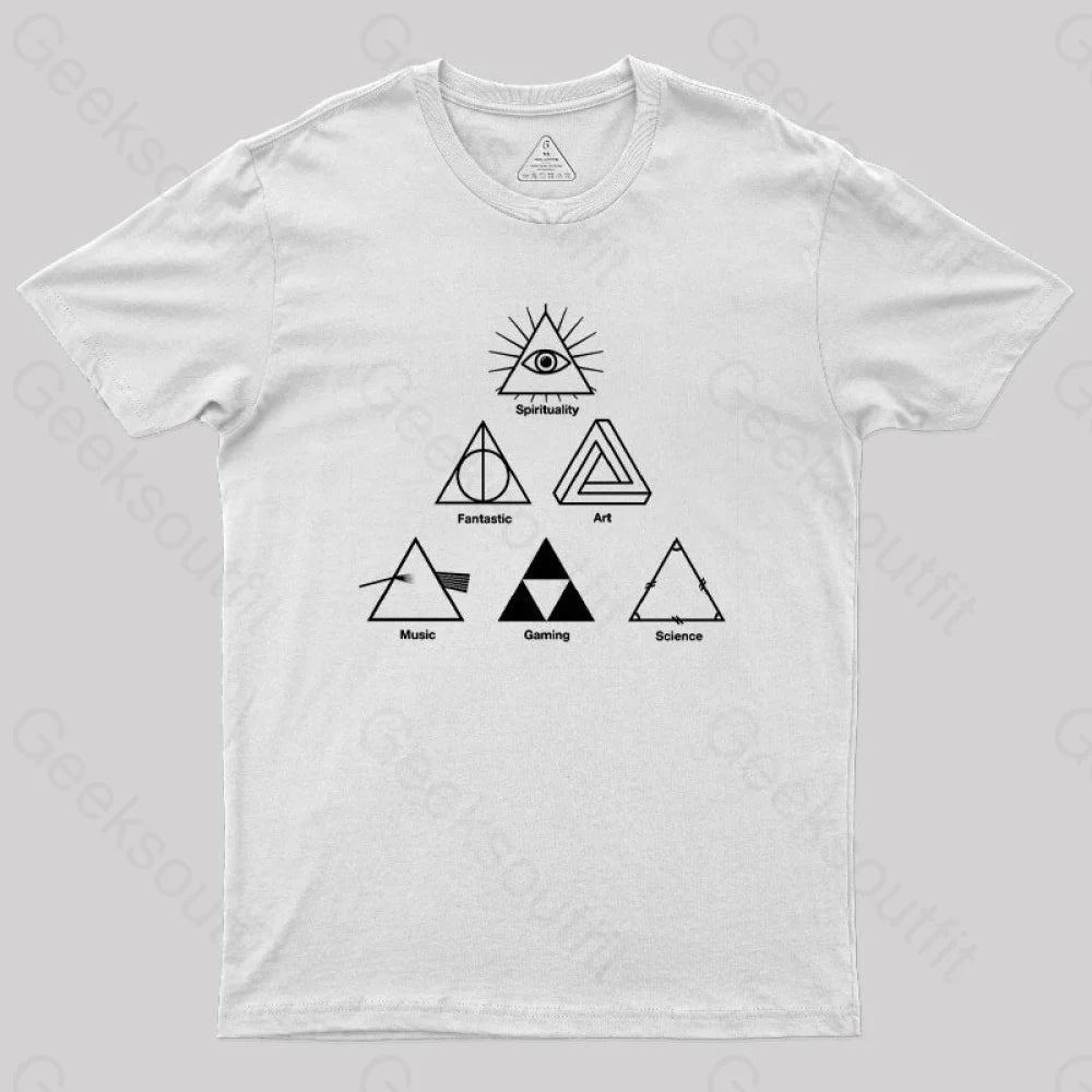 Triangles Geek T-Shirt White / S