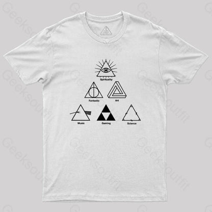 Triangles Geek T-Shirt White / S