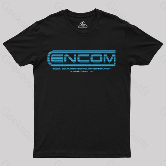 Tron - Encom Summer Sky T-Shirt Black / S