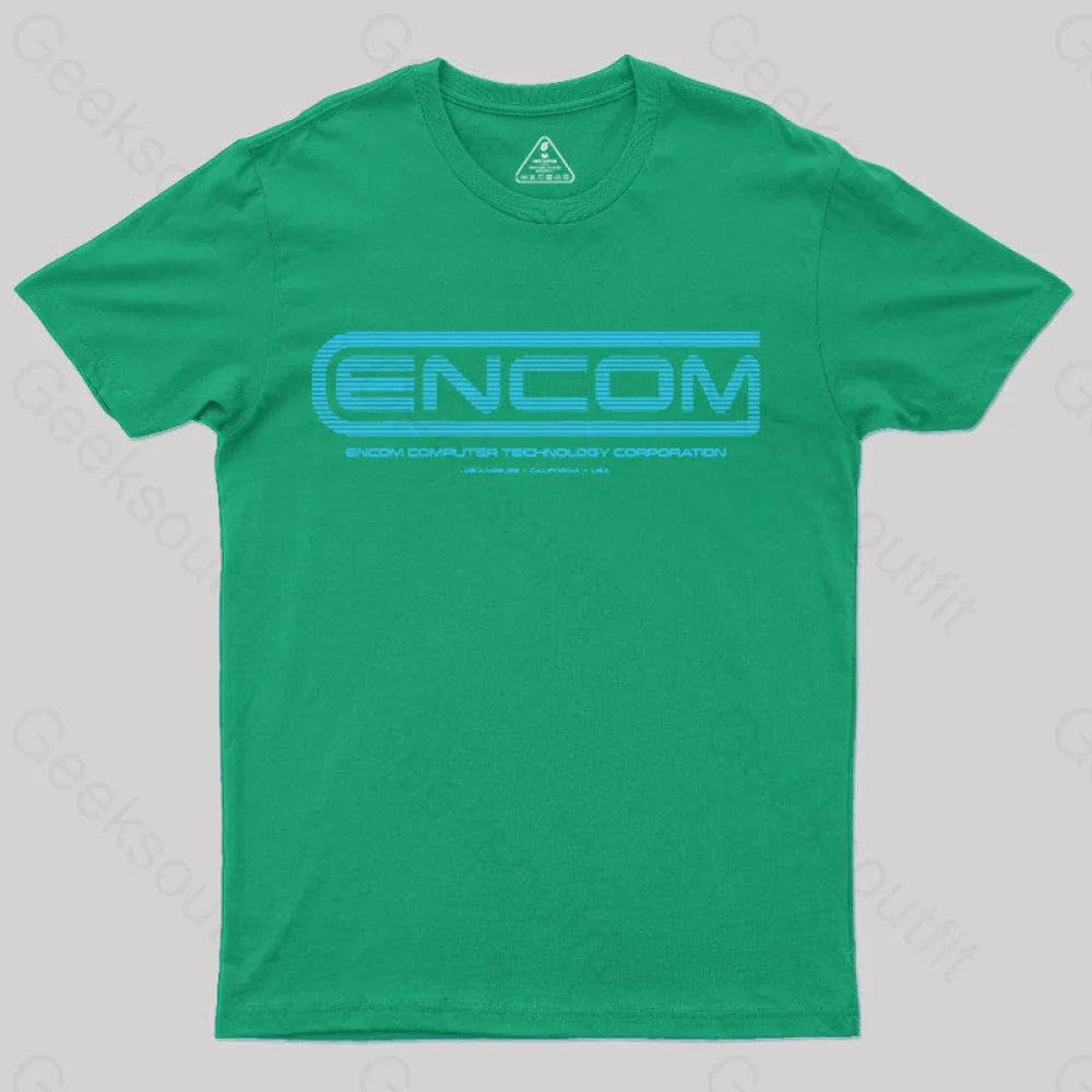 Tron - Encom Summer Sky T-Shirt Green / S