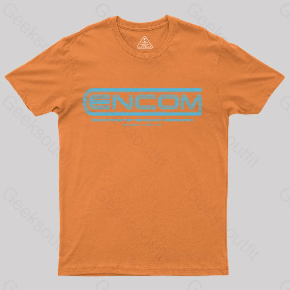 Tron - Encom Summer Sky T-Shirt Orange / S