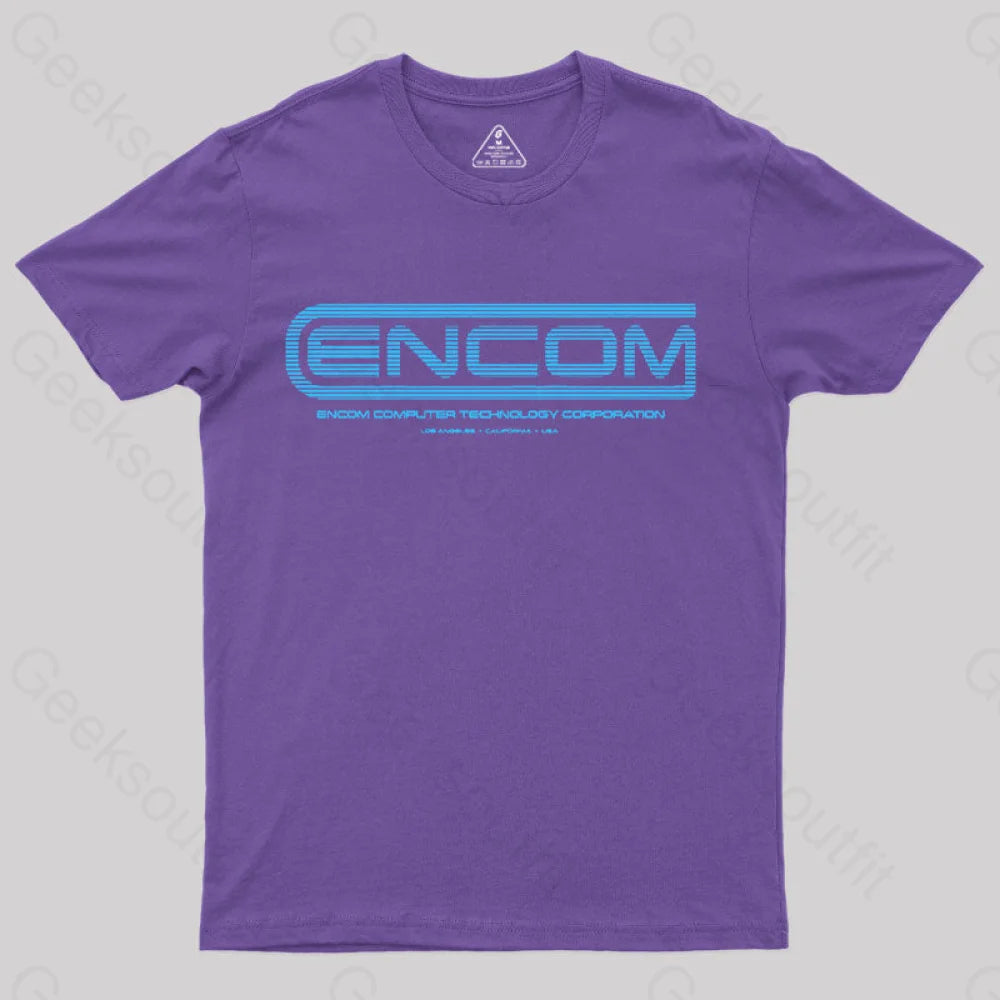 Tron - Encom Summer Sky T-Shirt Purple / S