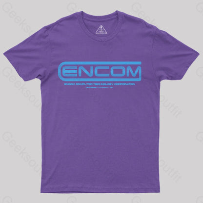 Tron - Encom Summer Sky T-Shirt Purple / S