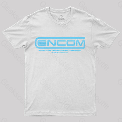 Tron - Encom Summer Sky T-Shirt White / S