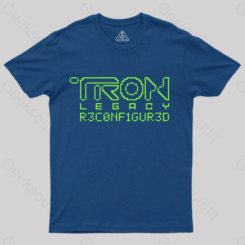 Tron Legacy Yellow Artwork T-Shirt Navy / S