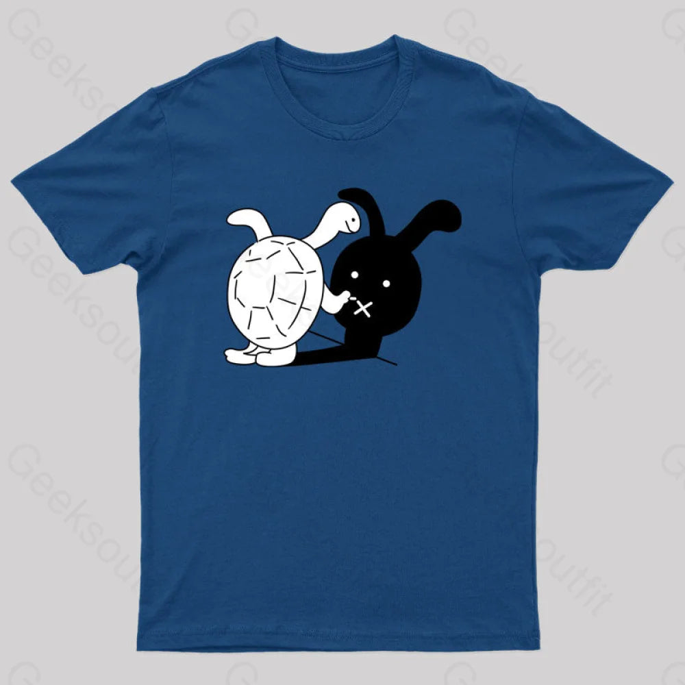 Turtle And Hare Shadow Geek T-Shirt Navy / S