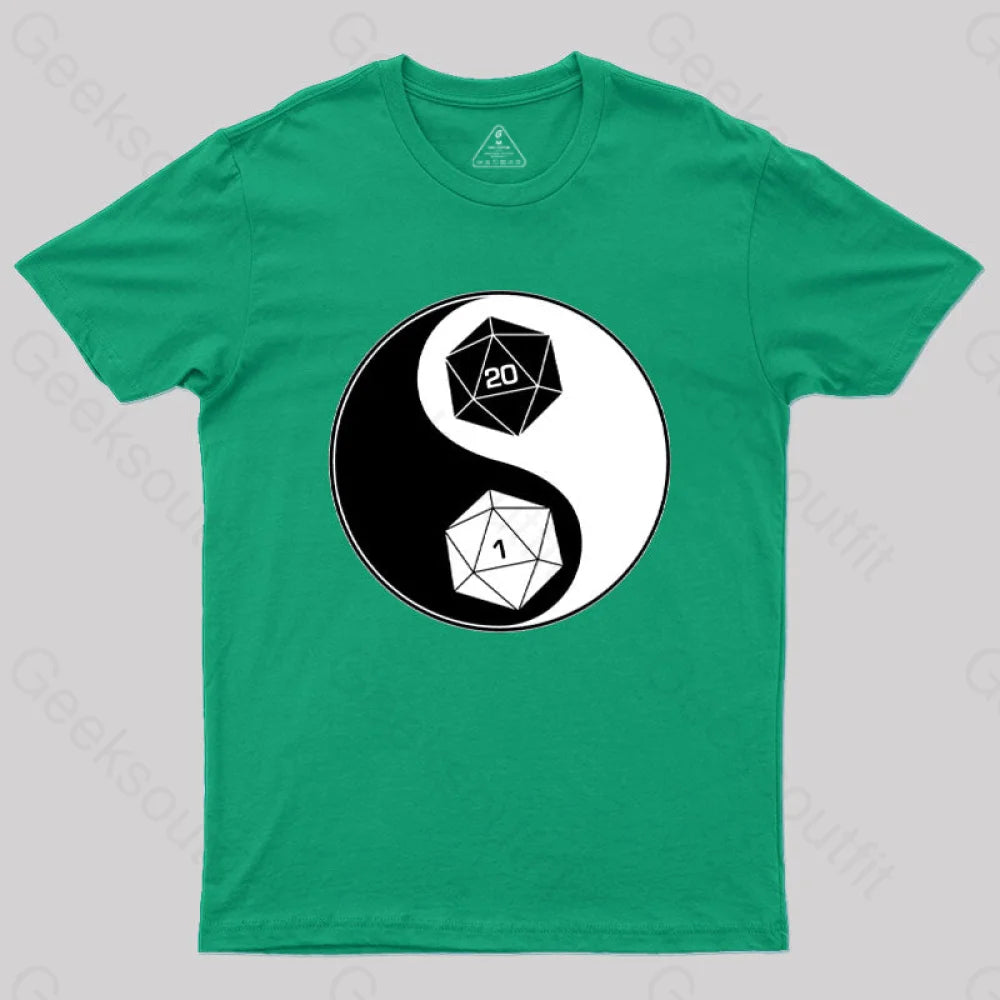 Twenty Sided Dice Tattoo T-Shirt Green / S