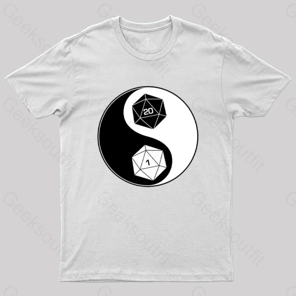 Twenty Sided Dice Tattoo T-Shirt White / S