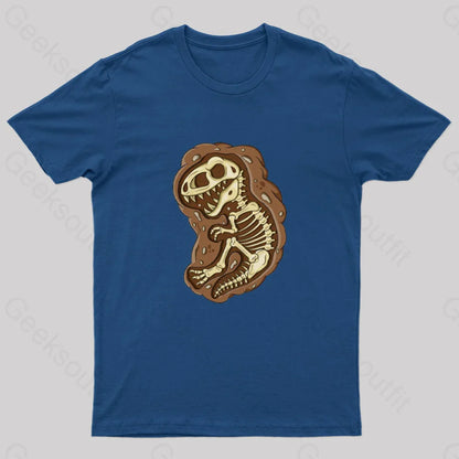 Tyrannosaurus Rex Fossil Nerd T-Shirt Navy / S