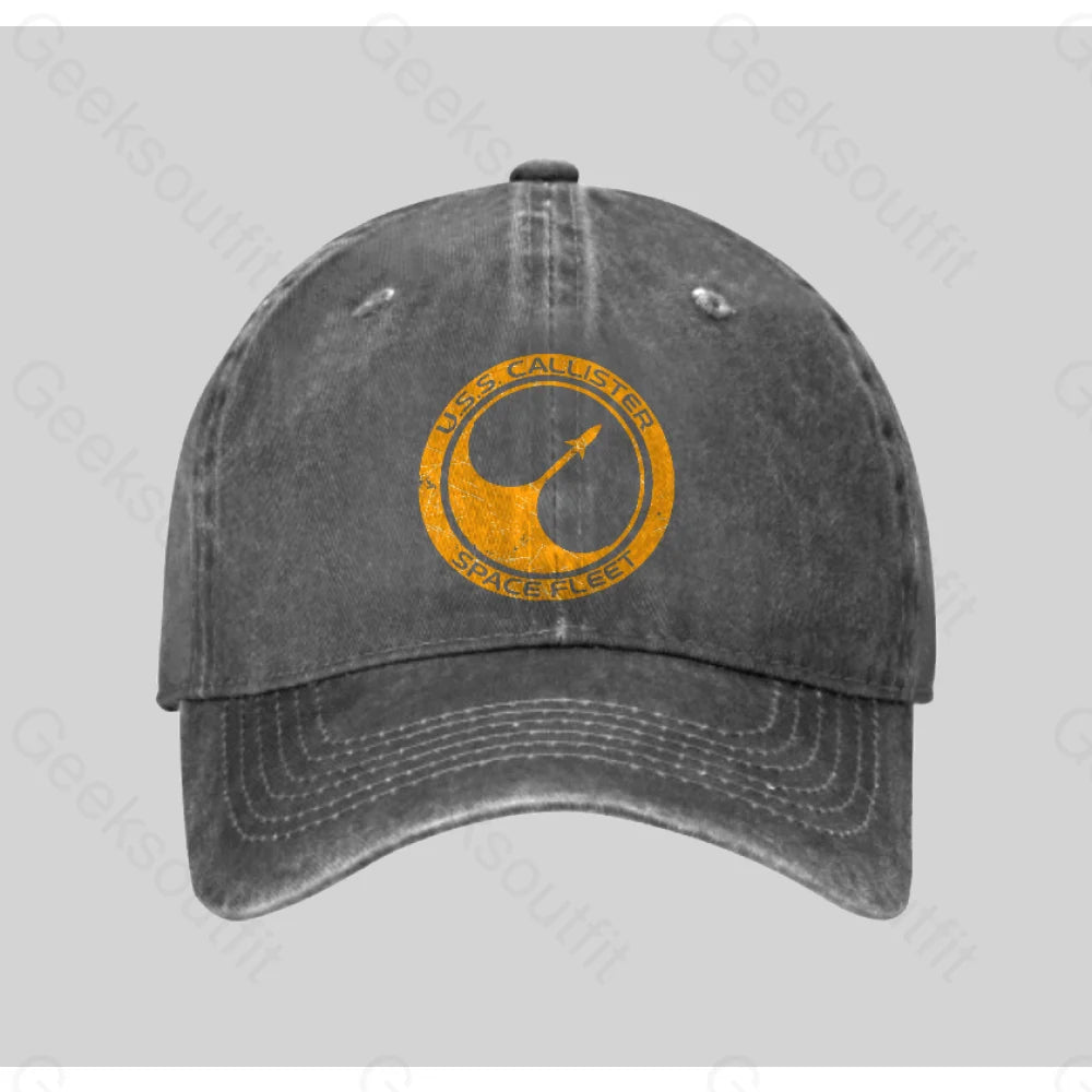 U.s.s. Callister Washed Vintage Baseball Cap Grey