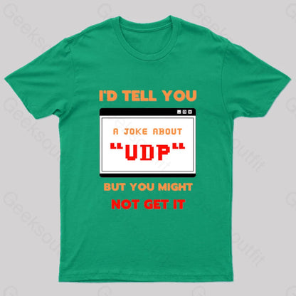 Udp Joke Nerd T-Shirt Green / S