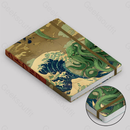 Ukiyoe Waves Cthulhu Notebook