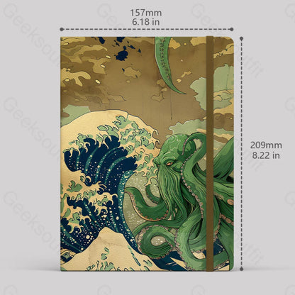 Ukiyoe Waves Cthulhu Notebook Lined