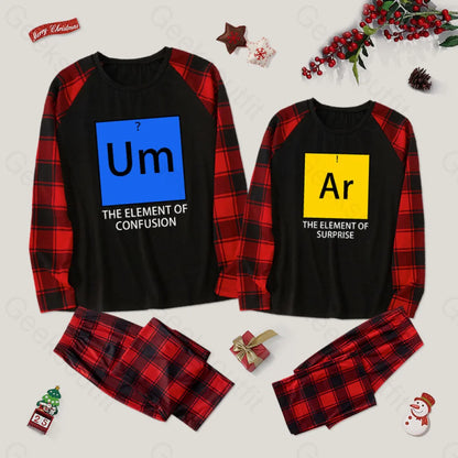 Um？ Ar！ Couple Pajama Sets Red&Black / M For Men Yc