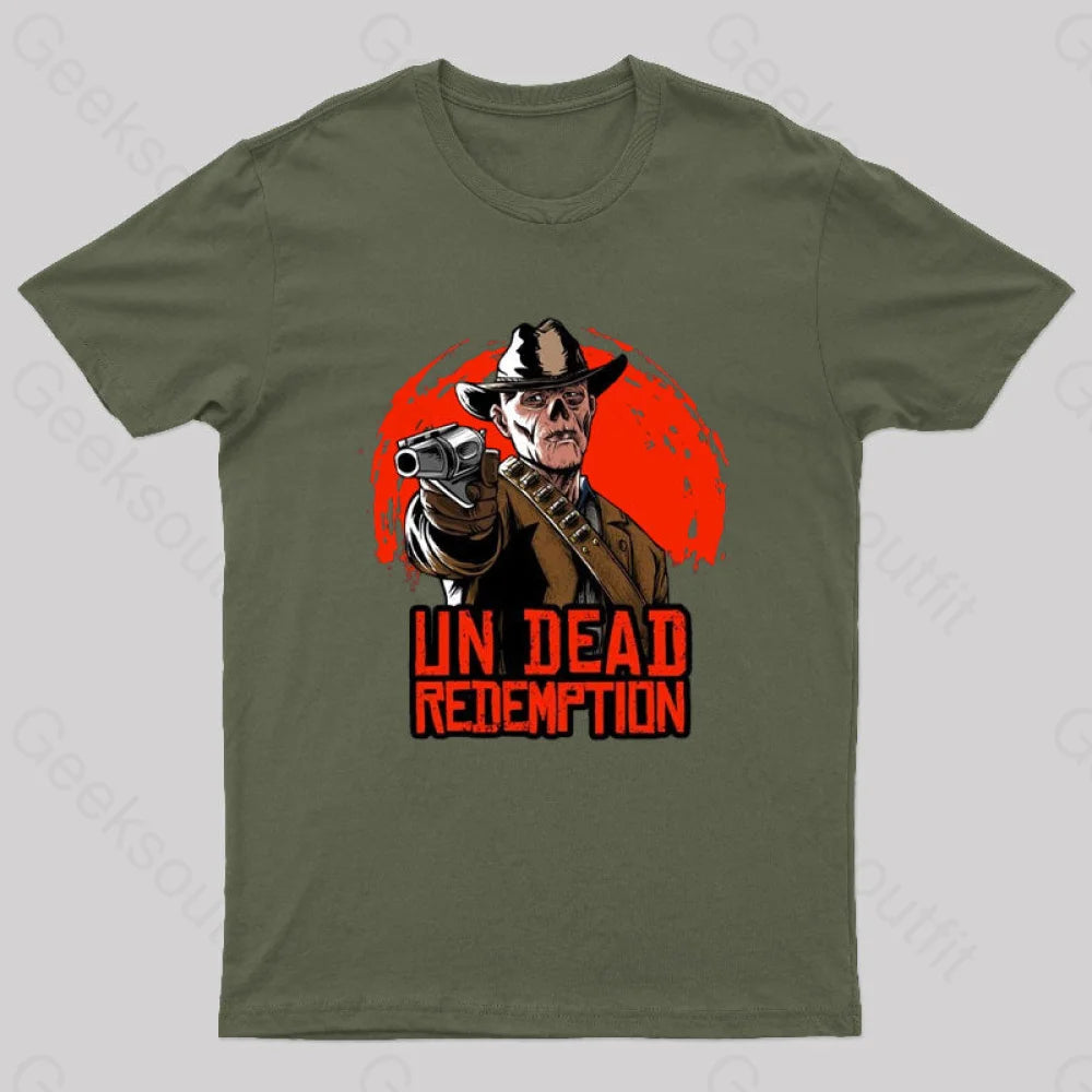 Un Dead Redemption Geek T-Shirt Army Green / S