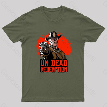 Un Dead Redemption Geek T-Shirt Army Green / S