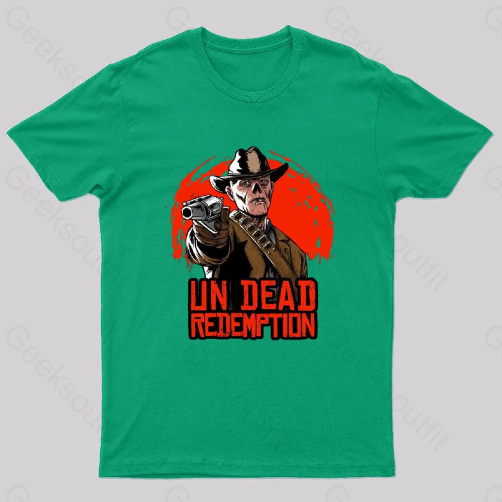 Un Dead Redemption Geek T-Shirt Green / S