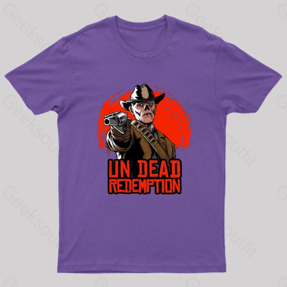 Un Dead Redemption Geek T-Shirt Purple / S