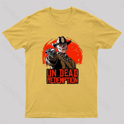 Un Dead Redemption Geek T-Shirt Yellow / S