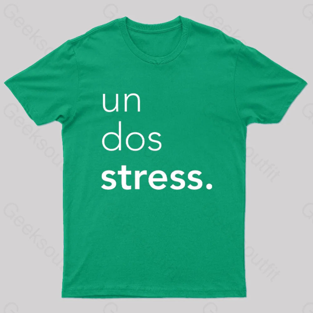 Un Dos Stress Geek T-Shirt Green / S